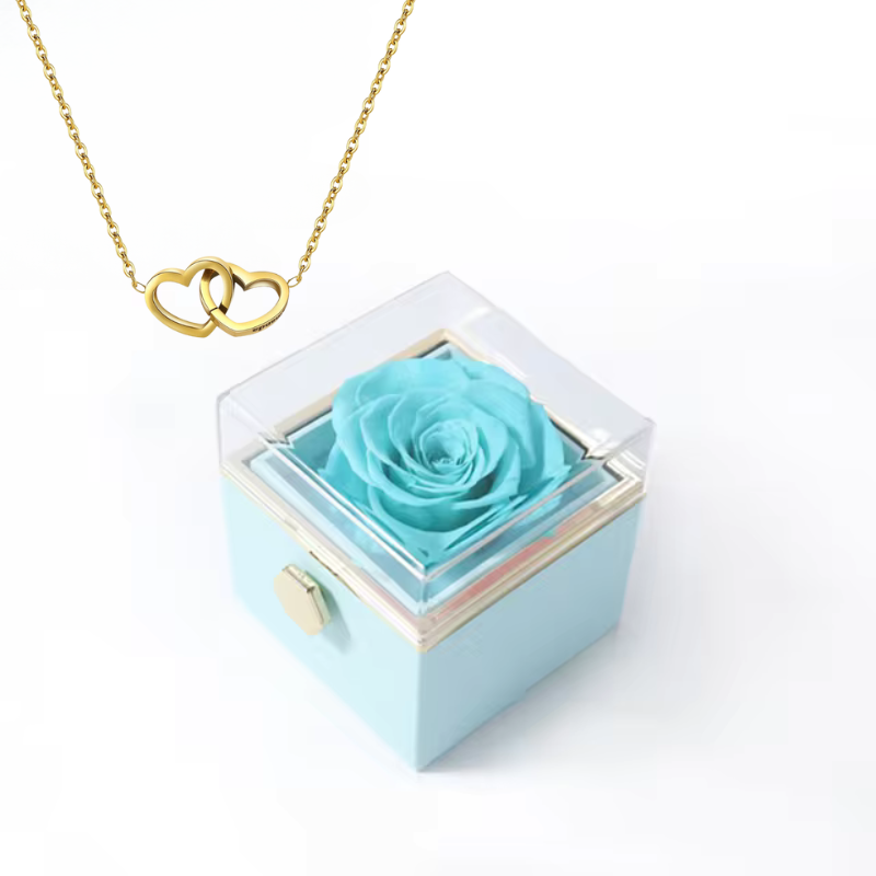 Hjertekjede gaveeske Rosa - Elegant kjærlighetsgave