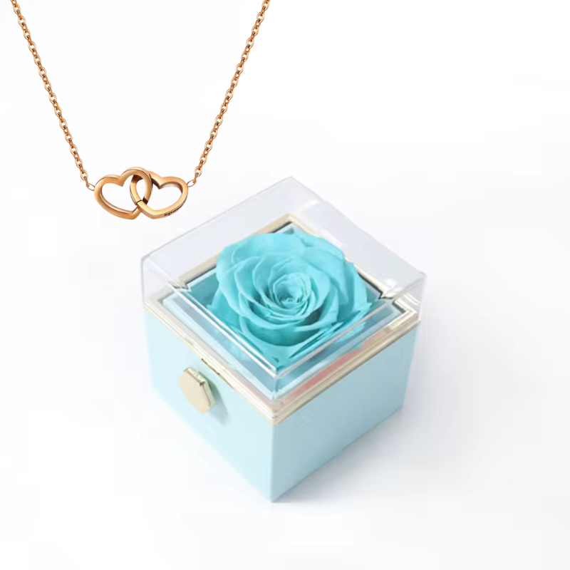 Hjertekjede gaveeske Rosa - Elegant kjærlighetsgave