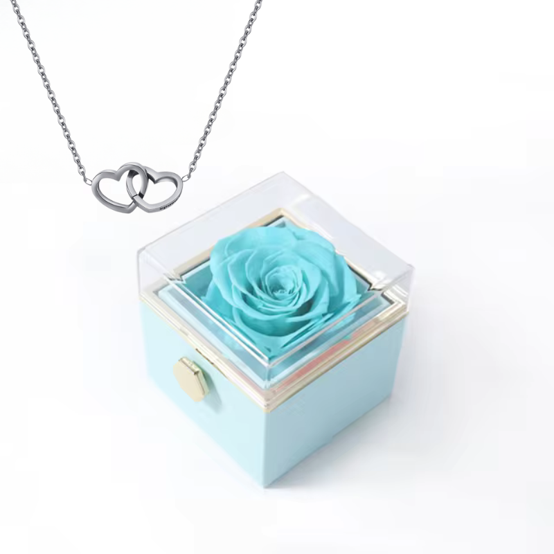 Hjertekjede gaveeske Rosa - Elegant kjærlighetsgave