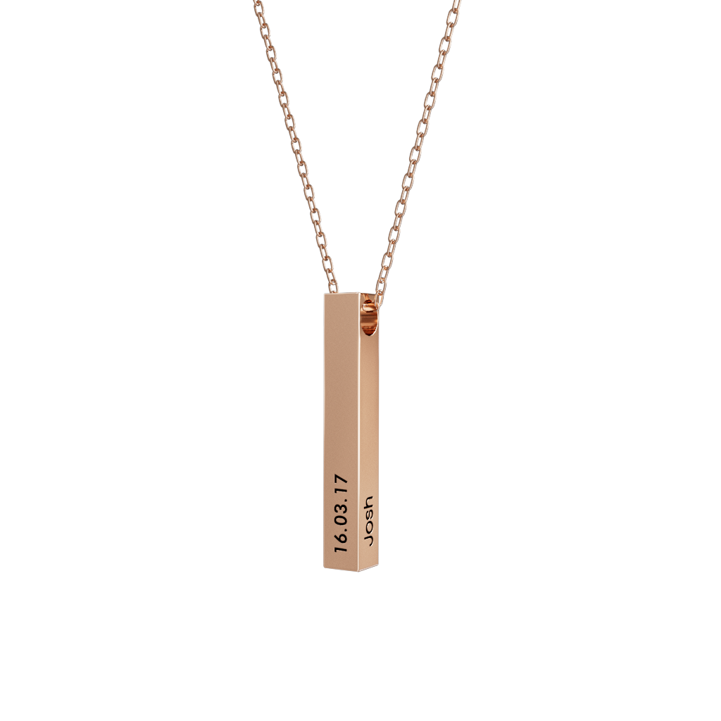 Collana Barre 3D Incisa - Eleganza personalizzata
