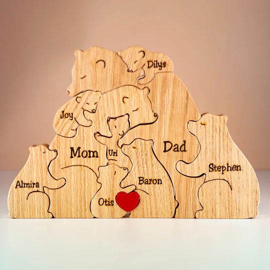 Személyre szabott fa puzzle: egyedi családi emlék