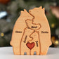 Personalizované drevené rodinné puzzle s medveďom